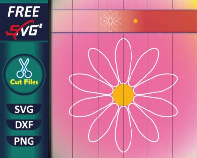 daisy outline SVG Free