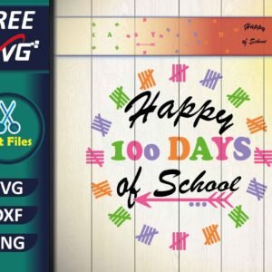 100 Days of school SVG Free