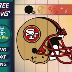 SF helmet SVG Free | Cricut 49ers