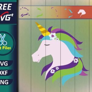 Cute Unicorn SVG Free