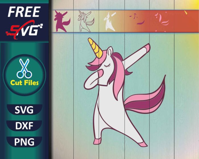 Dabbing Unicorn SVG Free