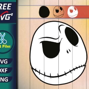 Free SVG, Jack Skeleton face
