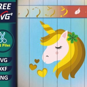 Golden Unicorn SVG Free