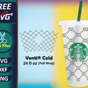 Gucci Starbucks cup SVG free