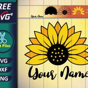 Free Half Sunflower SVG