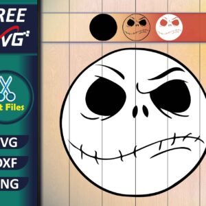 Jack Skellington face SVG Free
