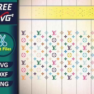 Louis Vuitton multicolor pattern SVG Free