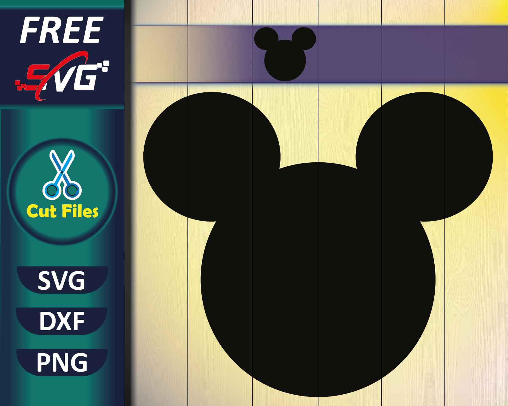 Mickey Mouse Head SVG Free - freesvg.art