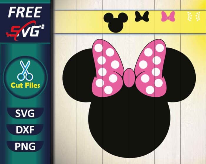 Minnie Mouse silhouette SVG Free