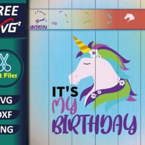 Unicorn Birthday SVG Free