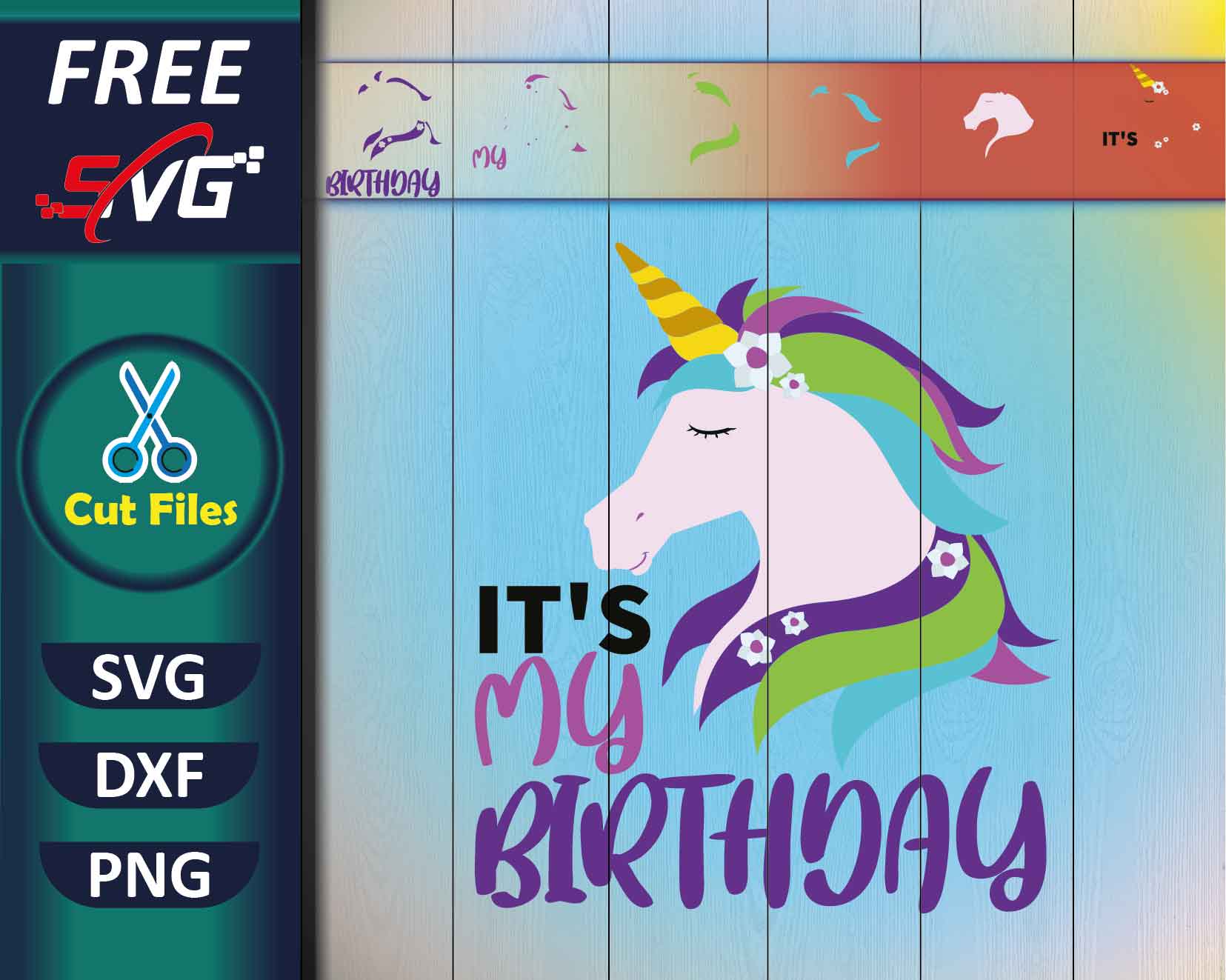 Unicorn Birthday SVG Free | freesvg.art
