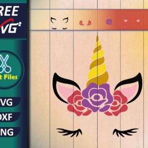 Unicorn Cricut Template SVG Free