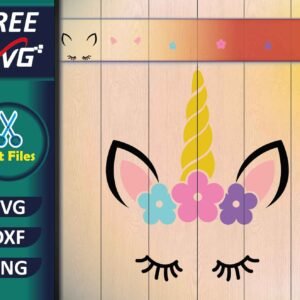Unicorn Face SVG Free