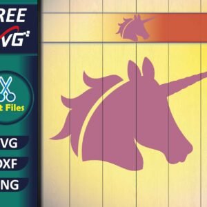 Unicorn Head Silhouette SVG Free