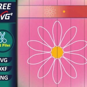 daisy outline SVG Free