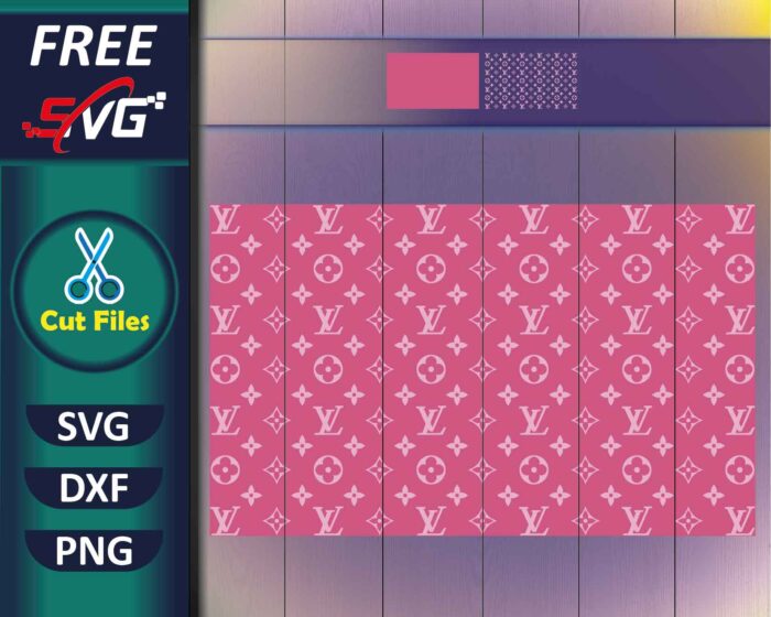 pink Louis Vuitton pattern SVG Free