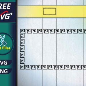 Rectangle Greek Key Frame SVG Free