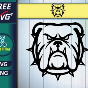 Bulldog Face SVG Free