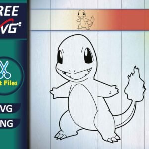 Charmander Silhouette SVG Free