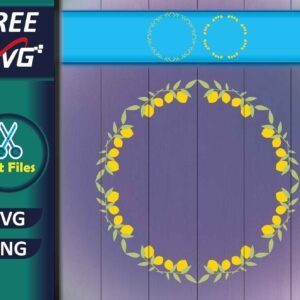 Lemon Wreath SVG Free for Cricut