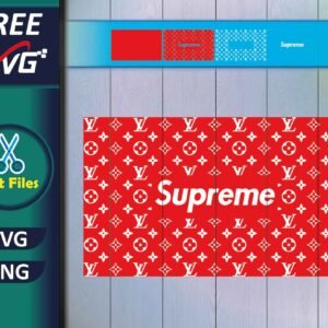 Louis Vuitton Supreme SVG Free