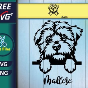 Maltese dog SVG Free, Dog Breeds Head SVG
