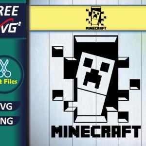 Minecraft creeper SVG Free, 1 layer