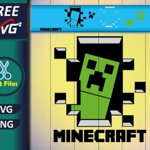 Minecraft creeper SVG Free, 3 colors