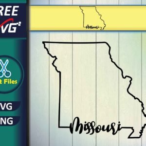 Missouri State Map outline SVG Free