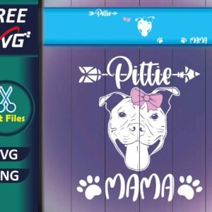 Pitbull Mama SVG Free
