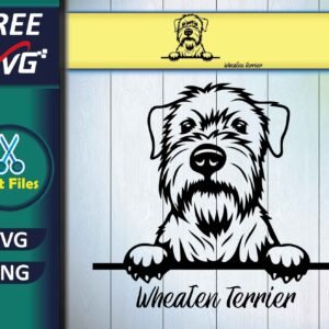 Wheaten Terrier Dog SVG Free files for Cricut