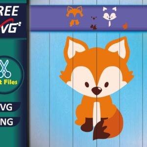 Cute fox SVG Cut File, Woodland Animal SVG Free