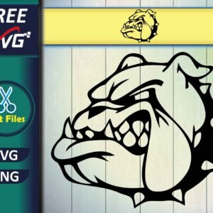 angry bulldog face SVG free, Cut files for Cricut