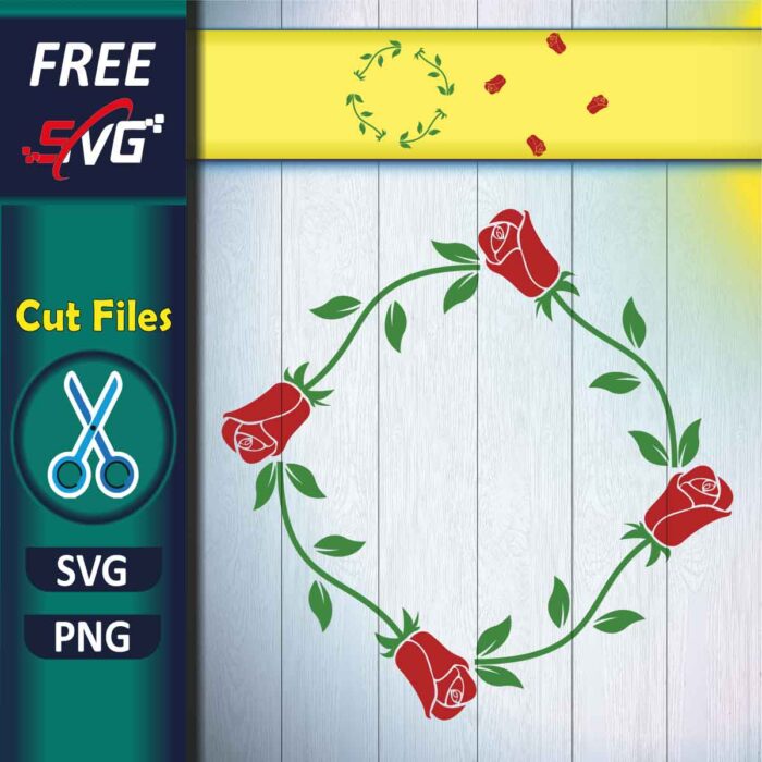 Floral Monogram SVG Free for Cricut