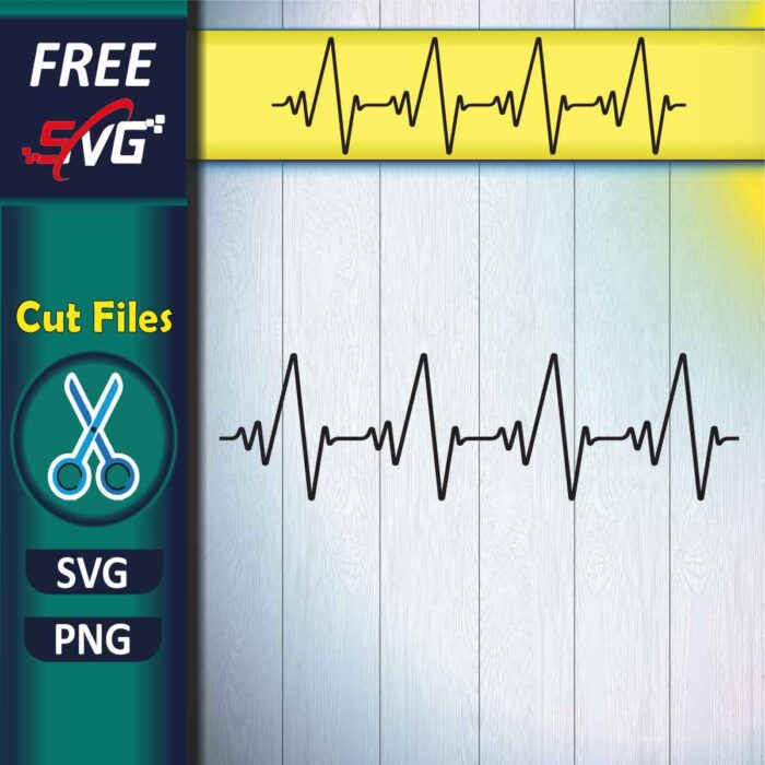 Heartbeat line - EKG SVG Free