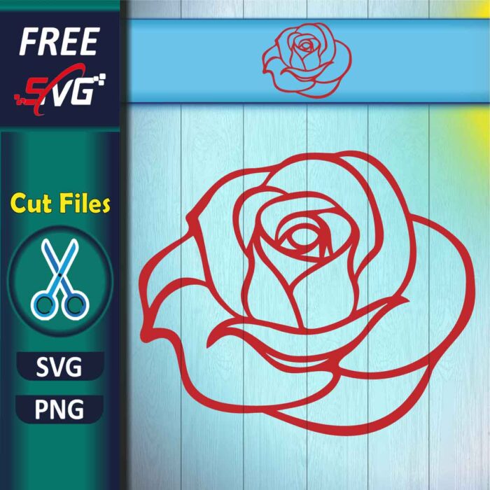 Rose outline SVG Free, Rose Template