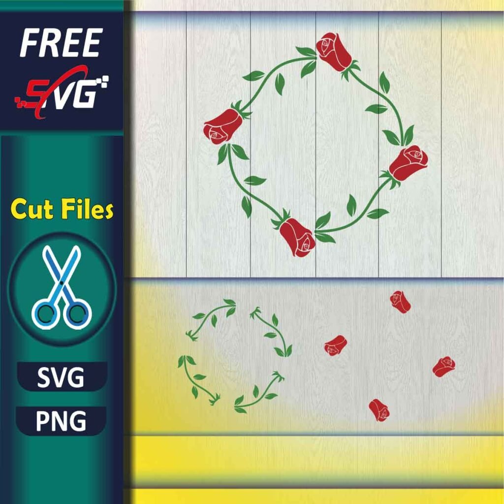 Floral Monogram SVG Free for Cricut - freesvg.art