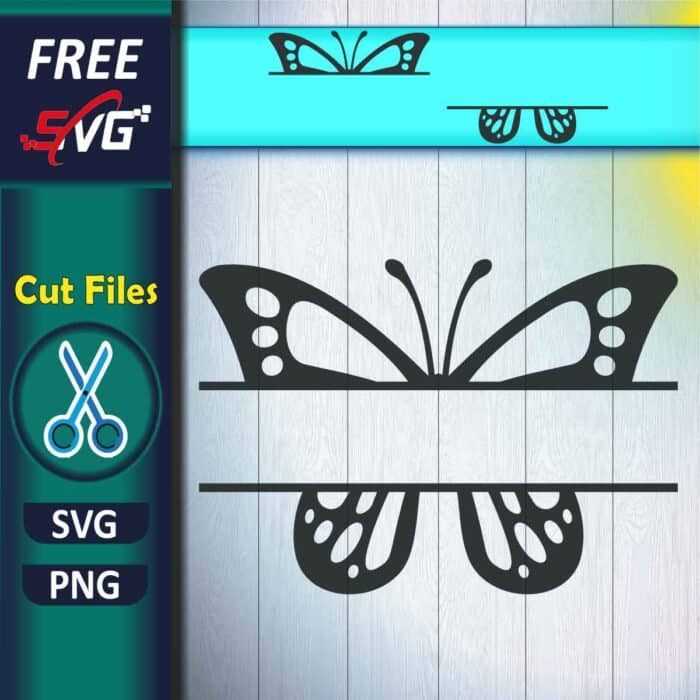 Butterfly Monogram SVG Free
