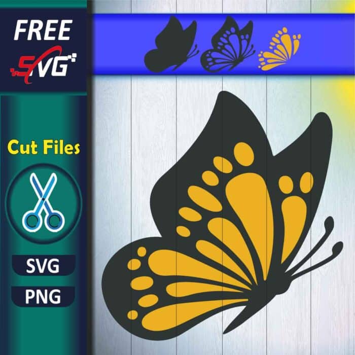Layered Butterfly SVG Free