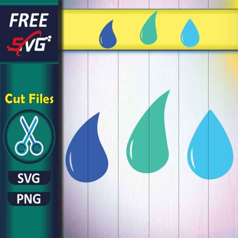 Raindrops SVG for Cricut Free SVG Files