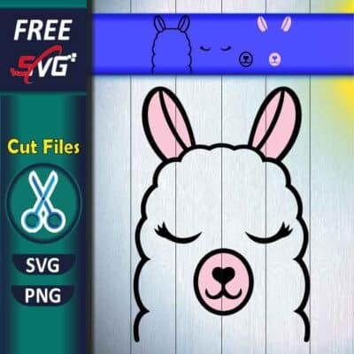 Llama Face SVG Free for Cricut