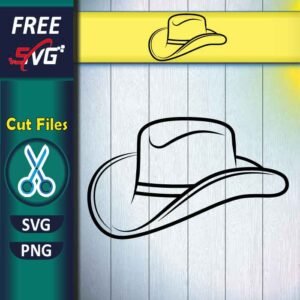 Cowboy hat SVG free for Cricut | svg4k.com