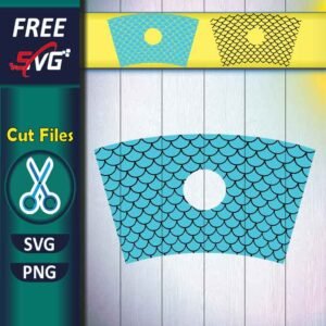 Mermaid Scales Full Wrap For Starbucks 24oz Venti Cold Cup, Mermaid Scales SVG