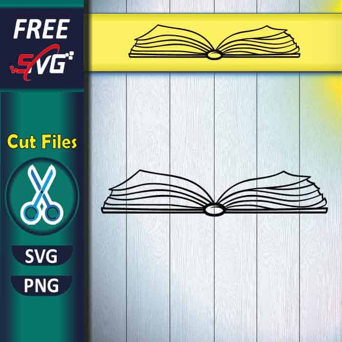 Open Book SVG Free, Book With pages SVG free