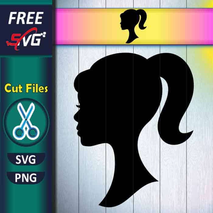 Barbie SVG free, barbie silhouette SVG, Barbie head SVG free for Cricut
