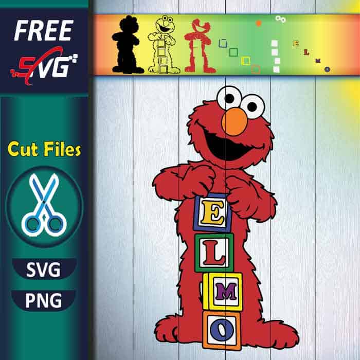 Elmo SVG free for Cricut, sesame street birthday SVG