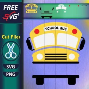 School Bus Monogram SVG free