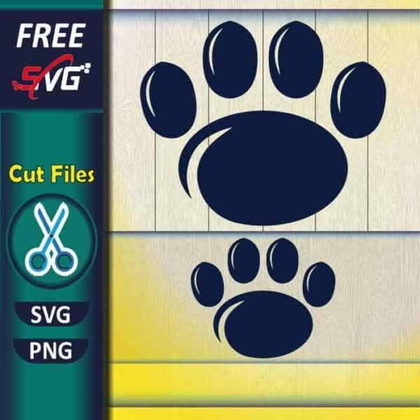 Penn State paw print SVG free for Cricut