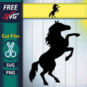 standing Horse SVG Free, Prancing Horse Svg, Horse silhouette SVG free