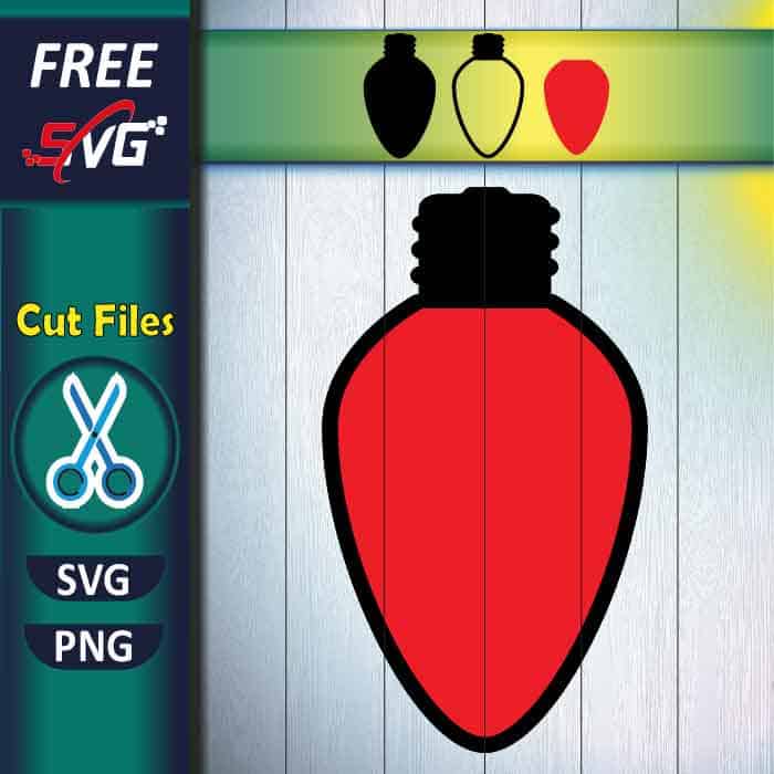 Christmas Lights Bulbs Layered SVG free